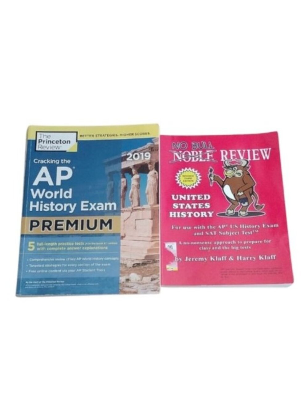 Princeton Review AP World History Premium + No Bull U.S. History Test Prep Books